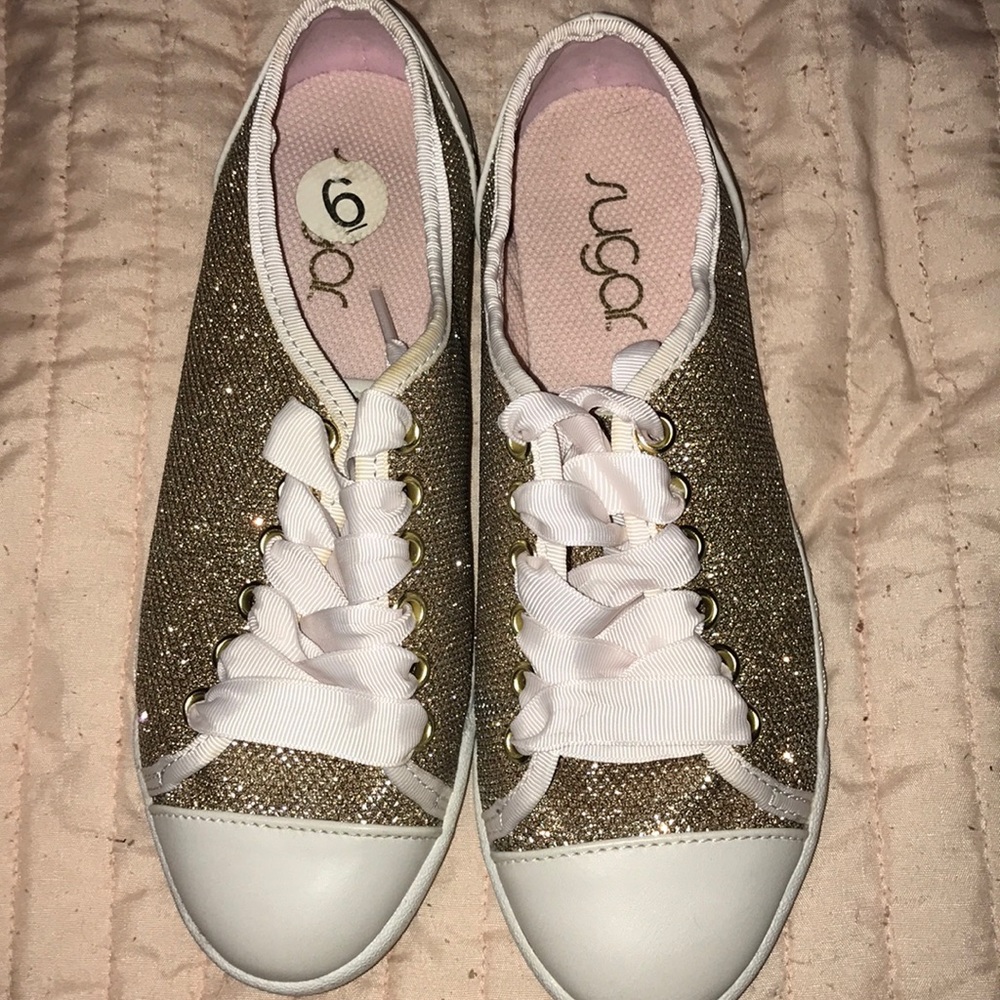 Glitter “sugar” brand shoes.